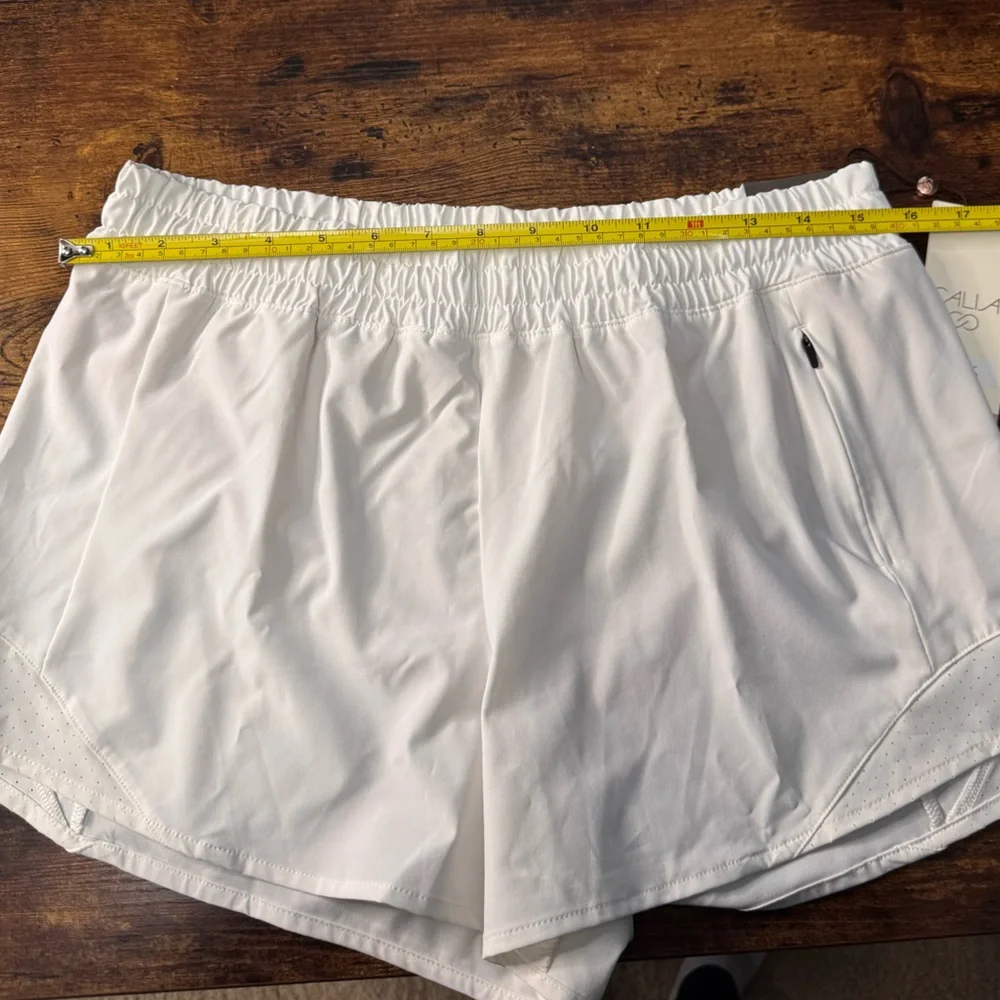 CALIA Run Collection White Mid-Rise Shorts | Size Small | NWT - Picture 4 of 6